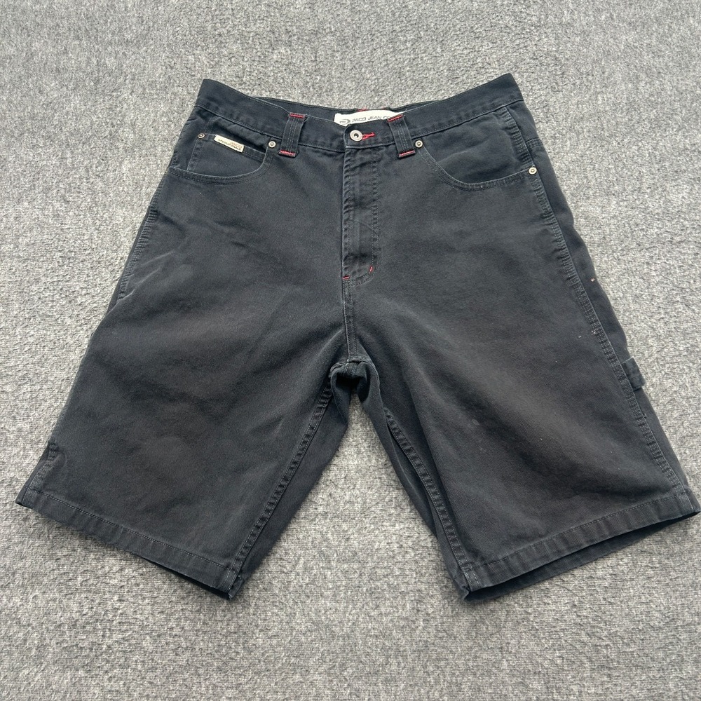 Vtg 90s Paco Jeans Shorts 34 Baggy Carpenter Black Denim Jorts Y2K Skater Grunge